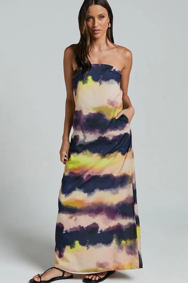 Runaway The Label 8211 Oasis Strapless Dress In Storm Women Showpo Dresses