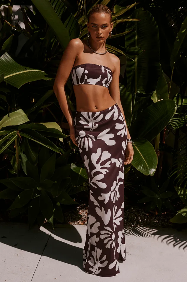 Runaway The Label Crops ACADIA BANDEAU Chocolate Botanica 8211 Women