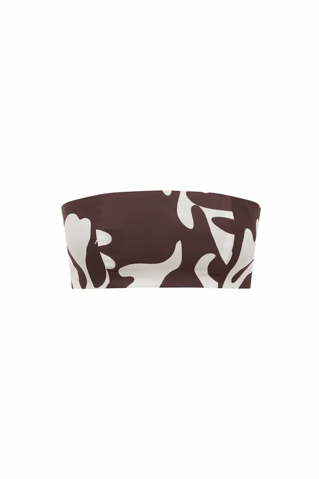 Runaway The Label Crops ACADIA BANDEAU Chocolate Botanica 8211 Women Runaway The Label Crops ACADIA BANDEAU Chocolate Botanica 8211 Women