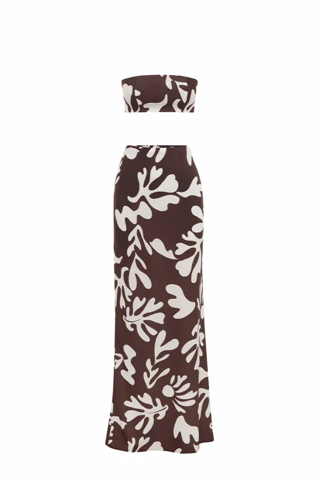 Runaway The Label Crops ACADIA BANDEAU Chocolate Botanica 8211 Women Runaway The Label Crops ACADIA BANDEAU Chocolate Botanica 8211 Women