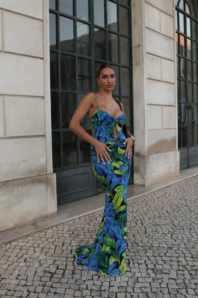 Runaway The Label Evening Dresses MARLINI MAXI DRESS Blue Floral 8211 Women Runaway The Label Evening Dresses MARLINI MAXI DRESS Blue Floral 8211 Women