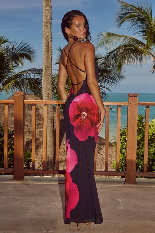 Runaway The Label Maxi Dresses BRIDGETTE MAXI DRESS Pink Flower 8211 Women