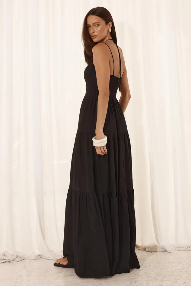 Runaway The Label Maxi Dresses CHIARA MAXI DRESS Black 8211 Women