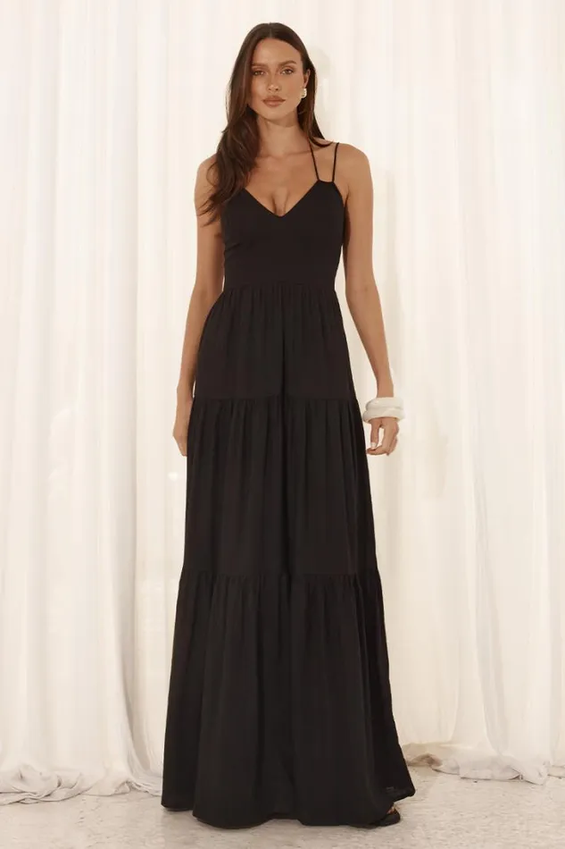 Runaway The Label Maxi Dresses CHIARA MAXI DRESS Black 8211 Women