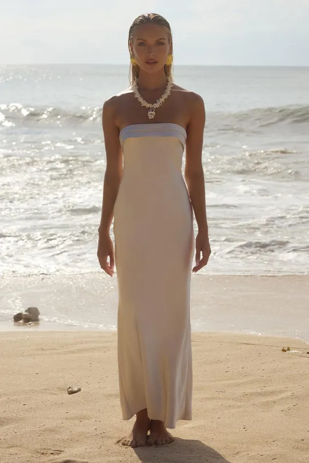 Runaway The Label Maxi Dresses DELILAH MAXI DRESS Ivory 8211 Women