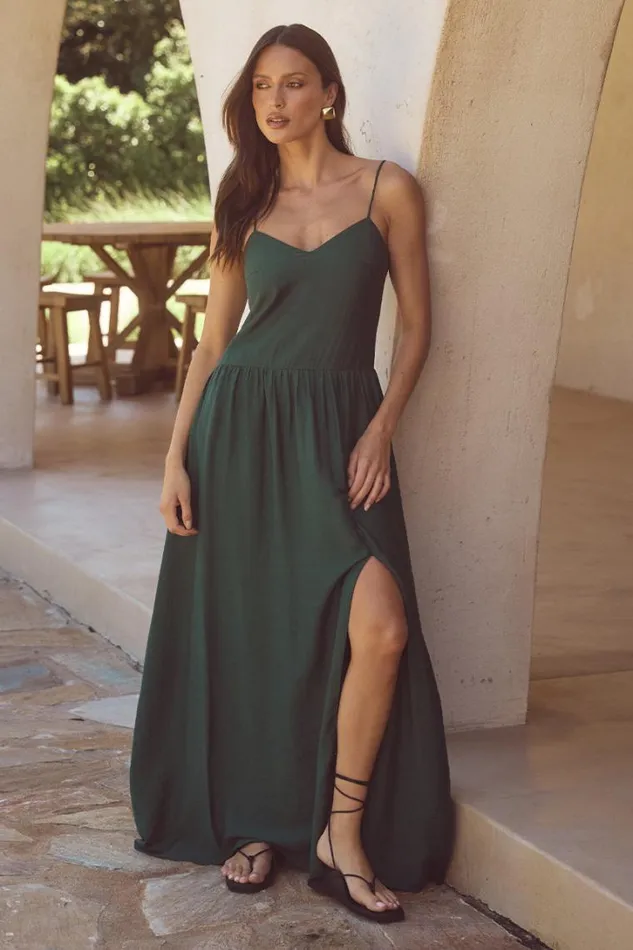 Runaway The Label Maxi Dresses MAEVI MAXI DRESS Emerald 8211 Women