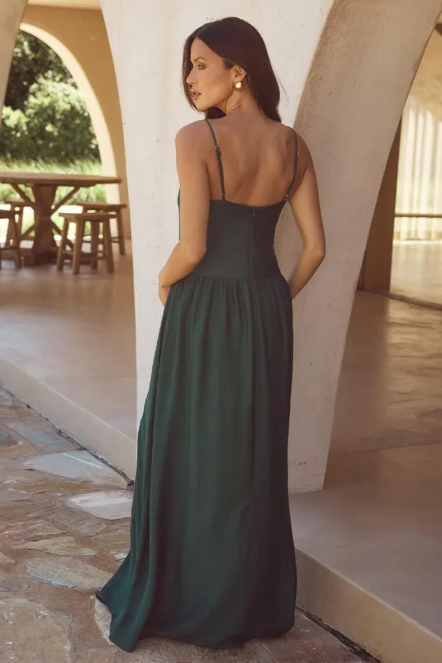 Runaway The Label Maxi Dresses MAEVI MAXI DRESS Emerald 8211 Women