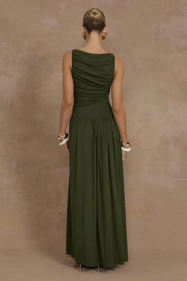 Runaway The Label Maxi Dresses NALLA MAXI DRESS Olive 8211 Women