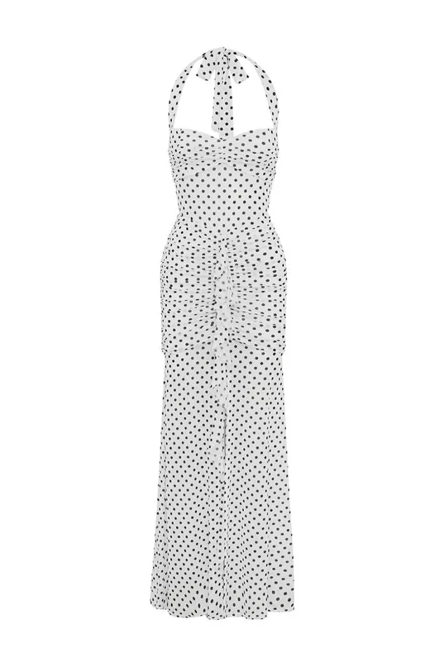 Runaway The Label Maxi Dresses TALLULA MAXI DRESS White Polka 8211 Women
