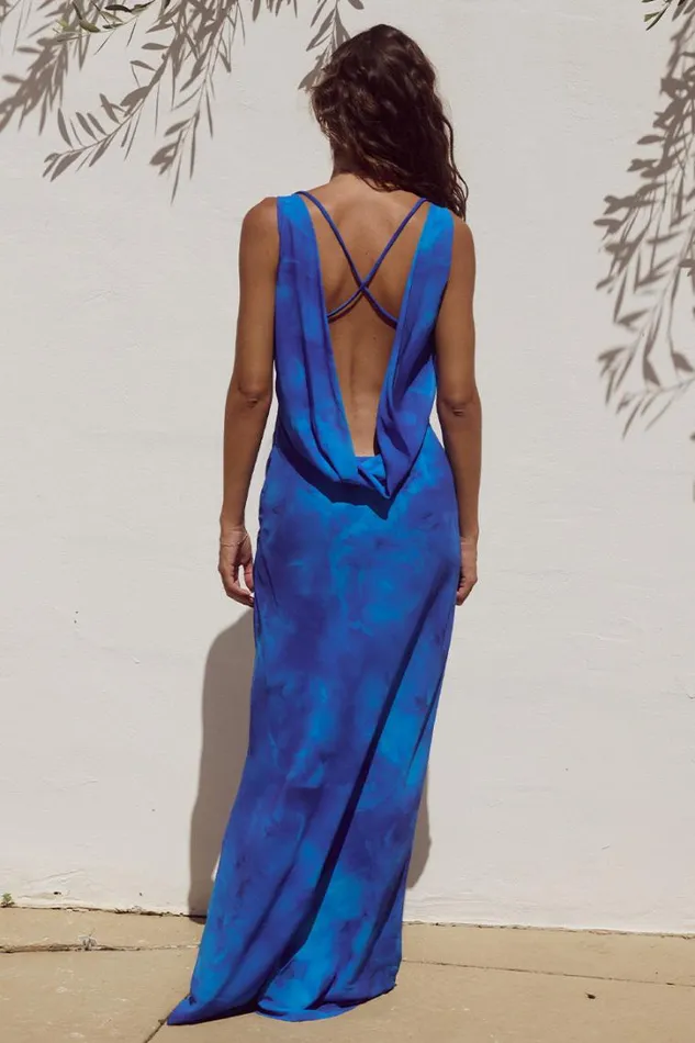 Runaway The Label Maxi Dresses TIANA MAXI DRESS Ramona Blue 8211 Women