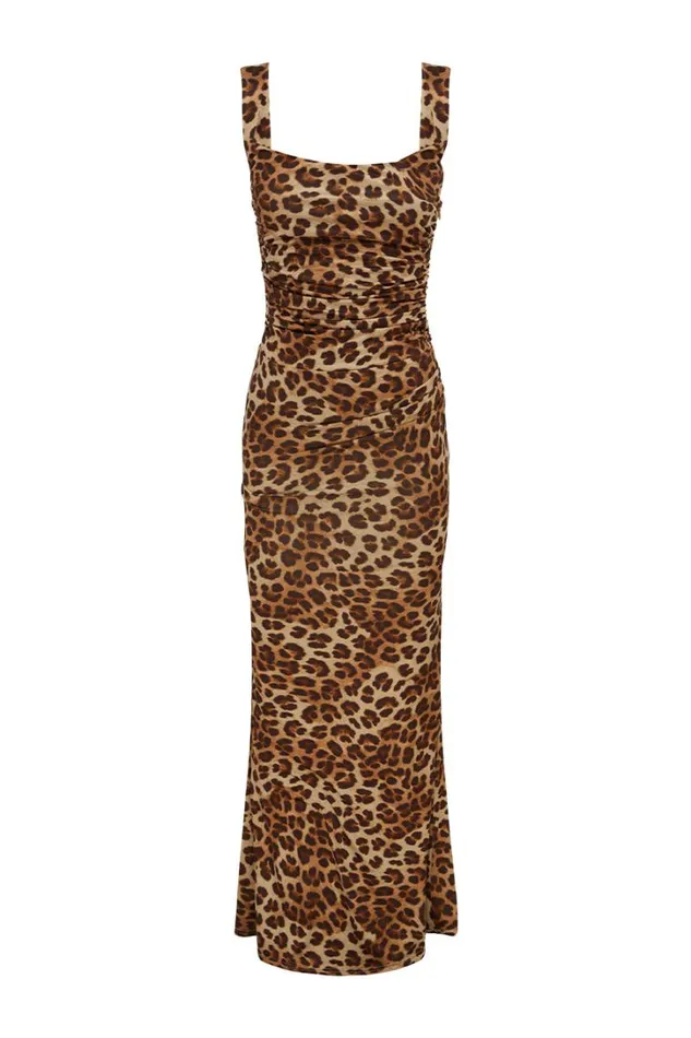 Runaway The Label Maxi Dresses VIVIAN MAXI DRESS Leopard Print 8211 Women