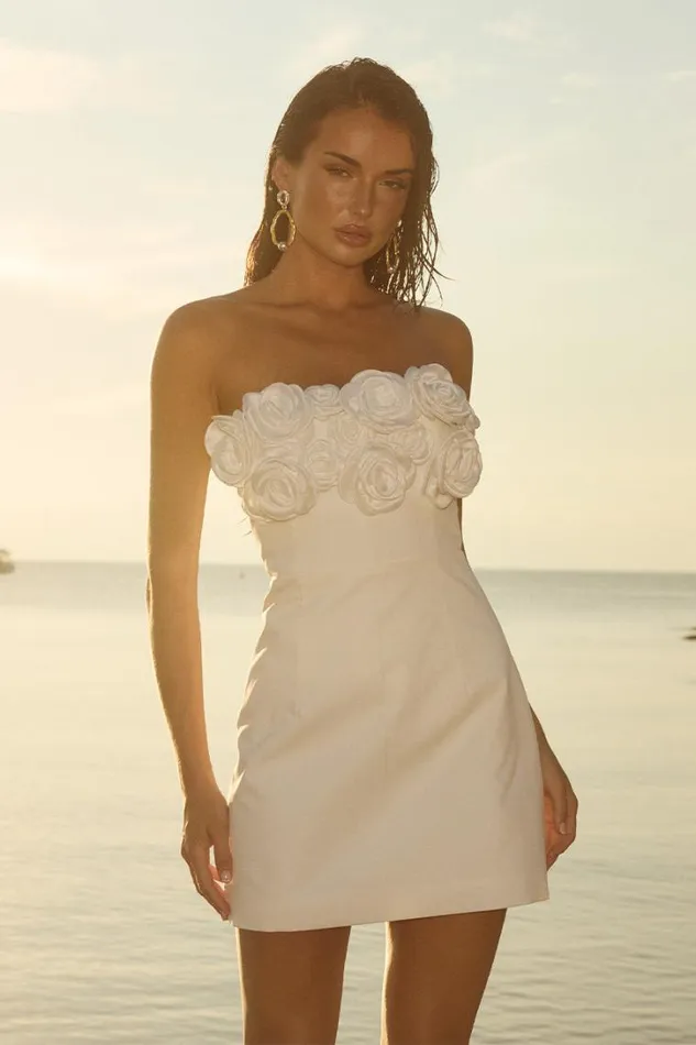 Runaway The Label Mini Dresses AVERIE MINI DRESS Ivory 8211 Women