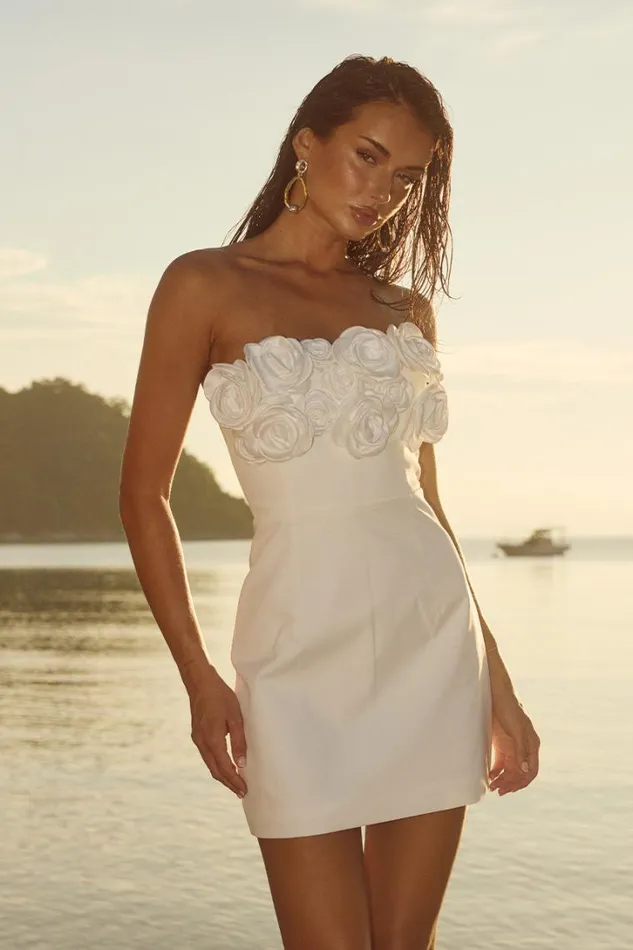 Runaway The Label Mini Dresses AVERIE MINI DRESS Ivory 8211 Women