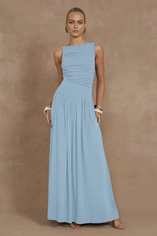 Runaway The Label Race Day Dresses NALLA MAXI DRESS Ice Blue 8211 Women