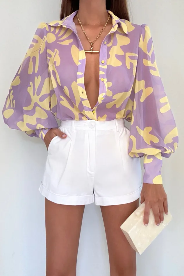 Runaway The Label Shirts and Blouses FLEETWOOD BLOUSE Lilac Botanica 8211 Women