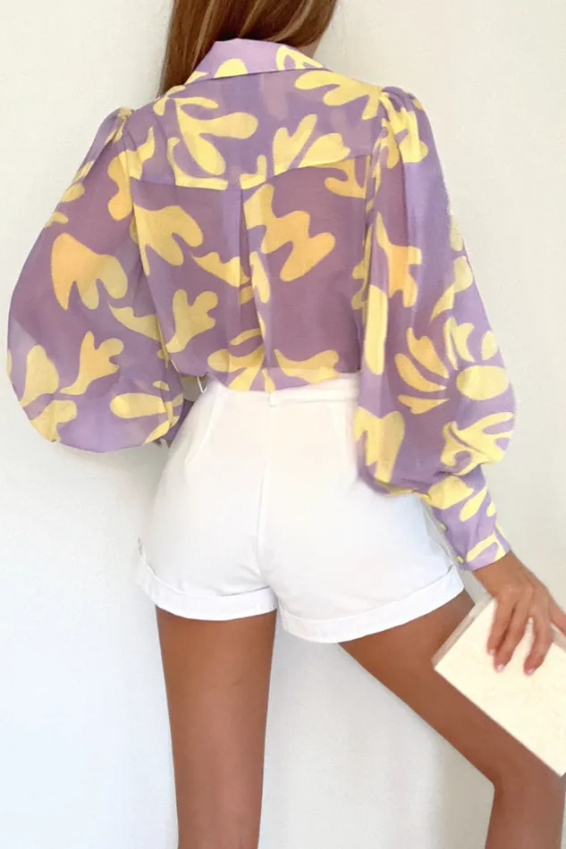 Runaway The Label Shirts and Blouses FLEETWOOD BLOUSE Lilac Botanica 8211 Women