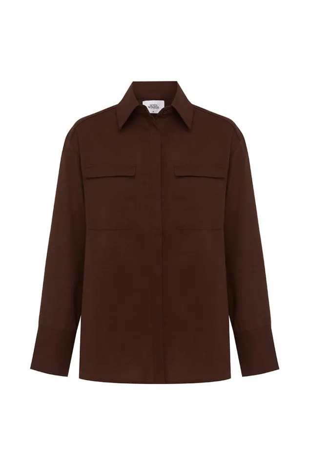Runaway The Label Shirts and Blouses PICCILO SHIRT Chocolate 8211 Women