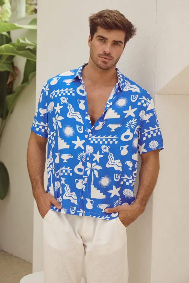 Runaway The Label Shirts MATTY SHIRT Bluewhite 8211 Men