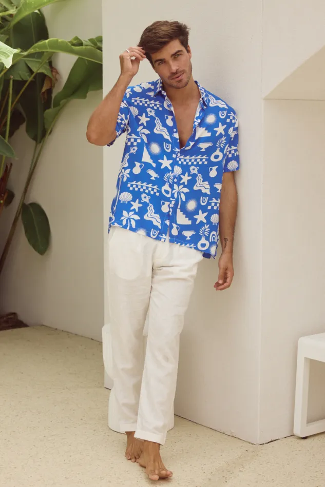 Runaway The Label Shirts MATTY SHIRT Bluewhite 8211 Men