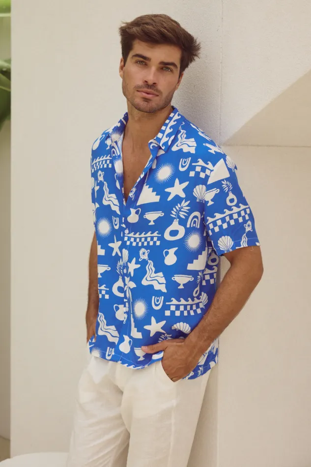 Runaway The Label Shirts MATTY SHIRT Bluewhite 8211 Men