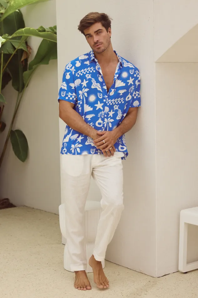 Runaway The Label Shirts MATTY SHIRT Bluewhite 8211 Men