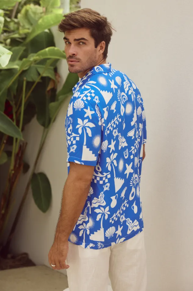 Runaway The Label Shirts MATTY SHIRT Bluewhite 8211 Men