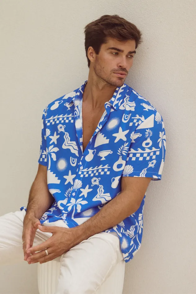 Runaway The Label Shirts MATTY SHIRT Bluewhite 8211 Men