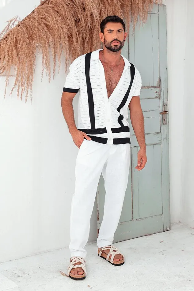 Runaway The Label Shirts REGGIE SHIRT Whitenavy 8211 Men