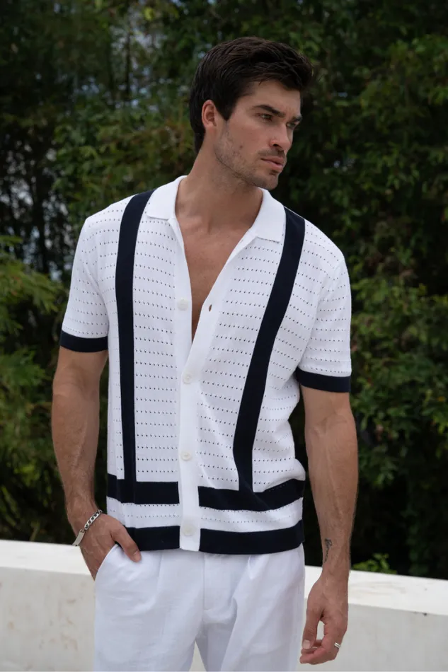 Runaway The Label Shirts REGGIE SHIRT Whitenavy 8211 Men