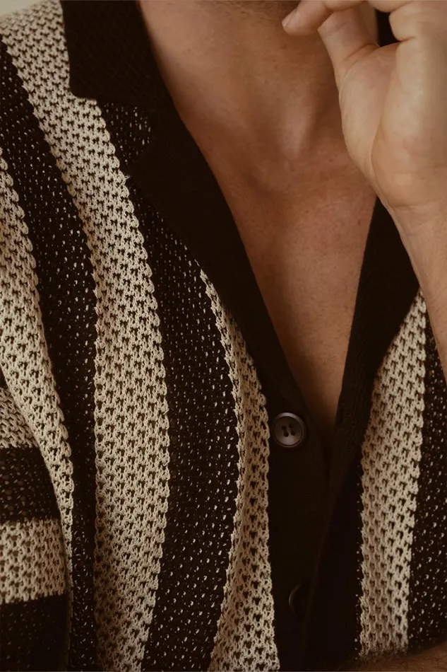 Runaway The Label Shirts THEO KNIT SHIRT Sandblack 8211 Men