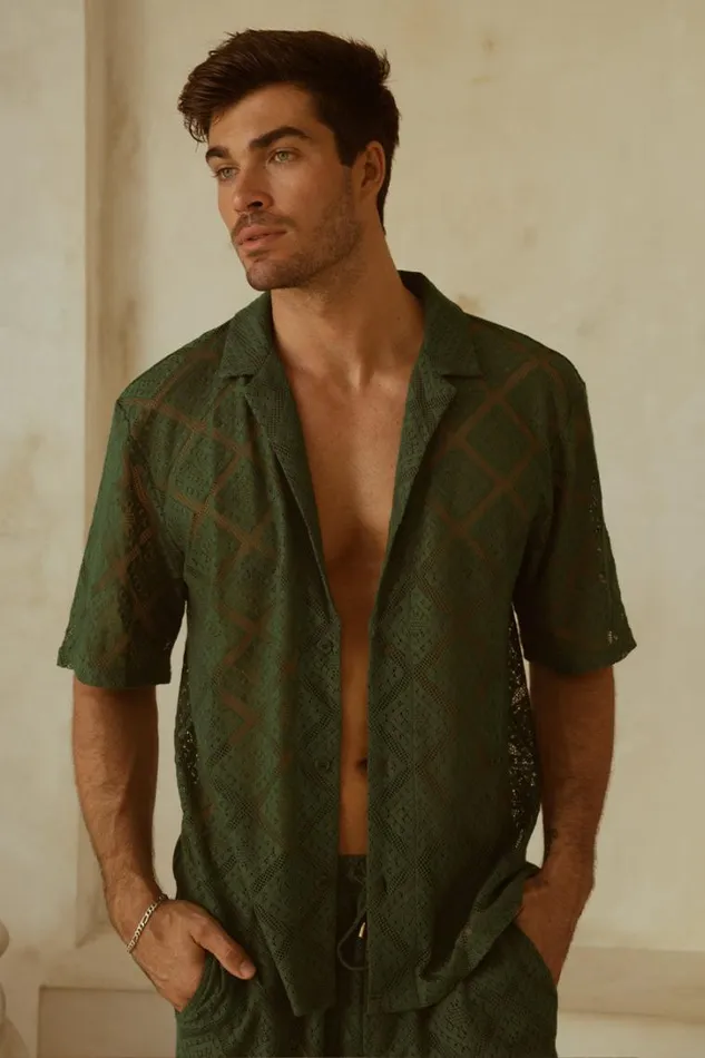 Runaway The Label Shirts TULUM SHIRT Olive 8211 Men