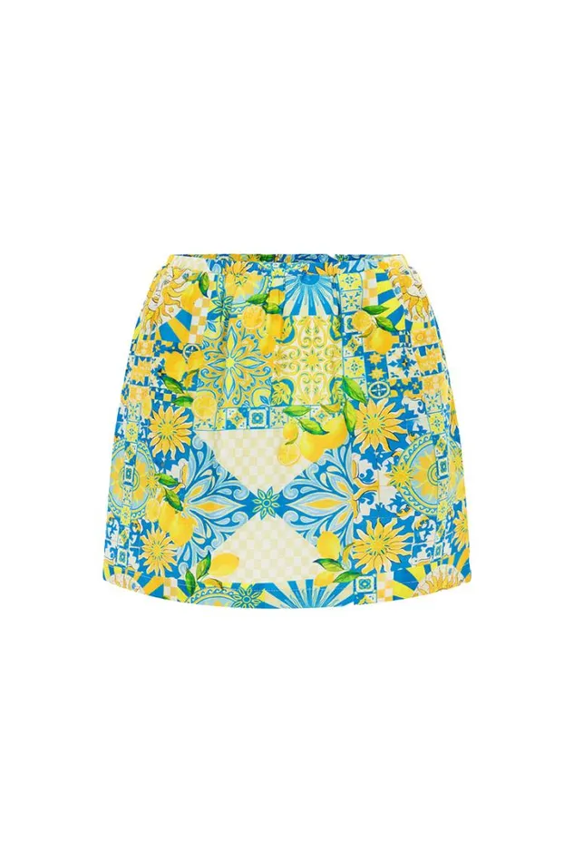 Runaway The Label Skirts ANACAPRI MINI SKIRT Anacapri Lemon 8211 Women