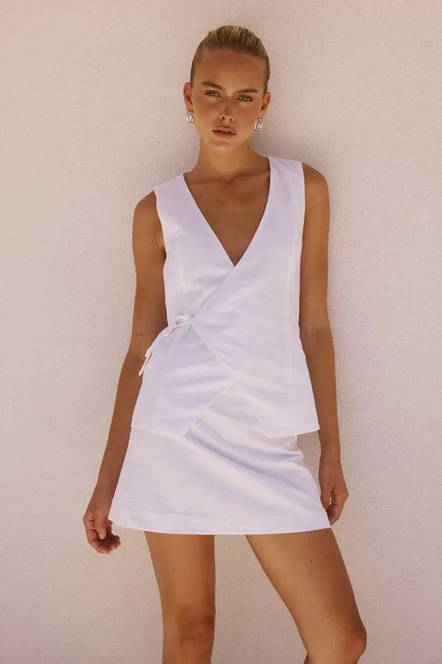Runaway The Label Skirts ASCEND MINI SKIRT White 8211 Women