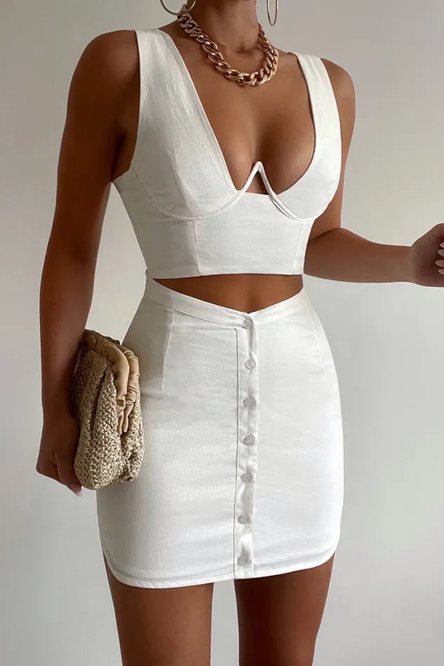 Runaway The Label Skirts Kauai Mini Skirt White 8211 Women Runaway The Label Skirts Kauai Mini Skirt White 8211 Women