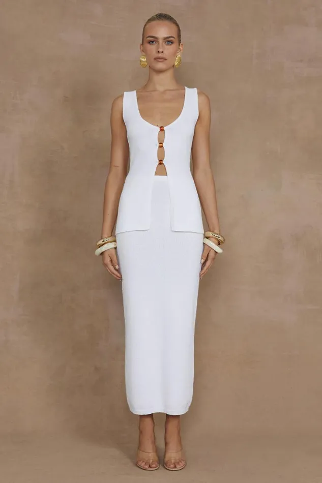 Runaway The Label Skirts NADINA MIDI SKIRT White 8211 Women