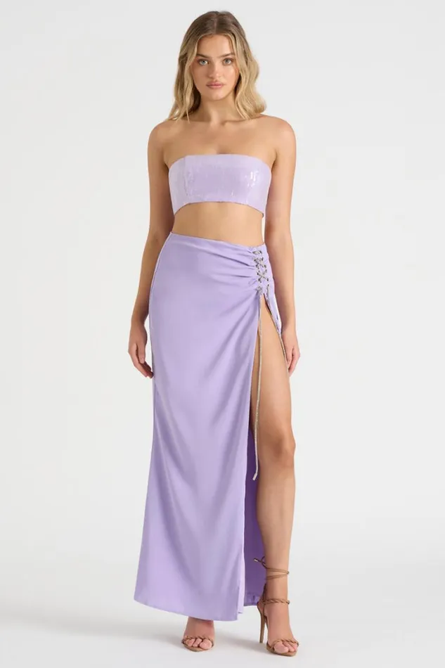 Runaway The Label Skirts THE DRAPED SKIRT Lilac 8211 Women Runaway The Label Skirts THE DRAPED SKIRT Lilac 8211 Women