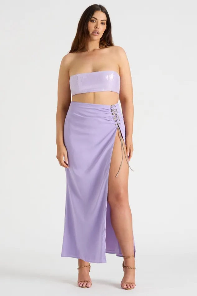 Runaway The Label Skirts THE DRAPED SKIRT Lilac 8211 Women Runaway The Label Skirts THE DRAPED SKIRT Lilac 8211 Women