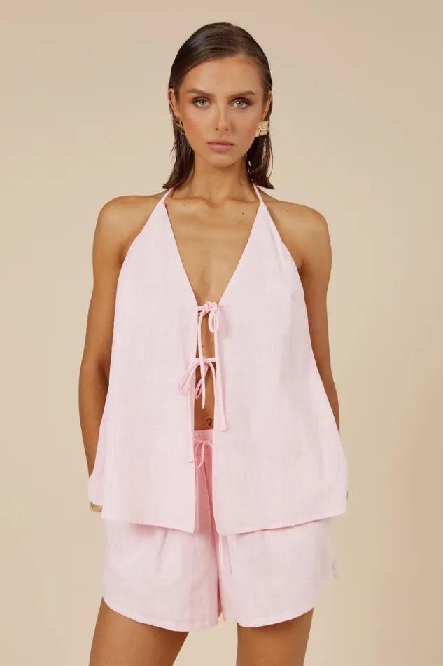 Runaway The Label Summer Sets OCTAVIA TOP Baby Pink 8211 Women