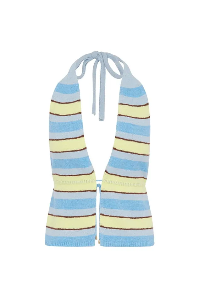 Runaway The Label Summer Sets SYBIL TOP Blue Multi 8211 Women