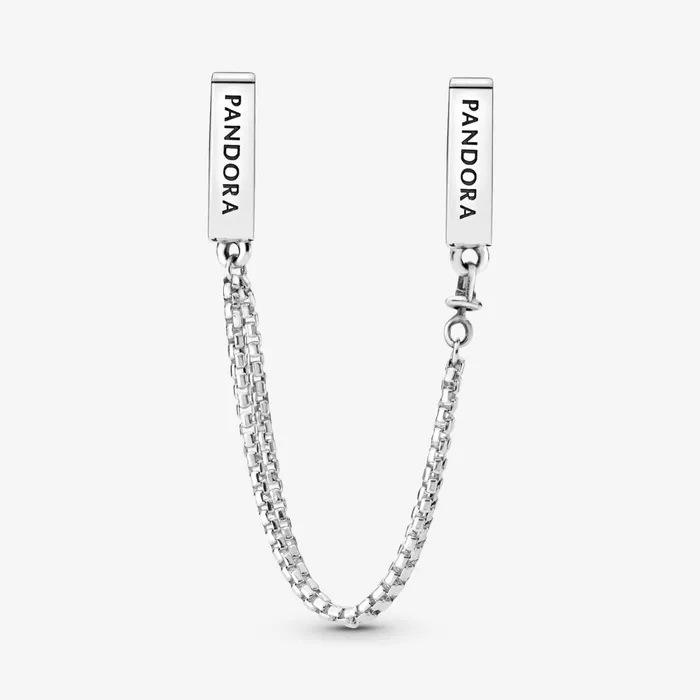 Safety Chains Women Pandora Sparkling Safety Chain Clip Charm