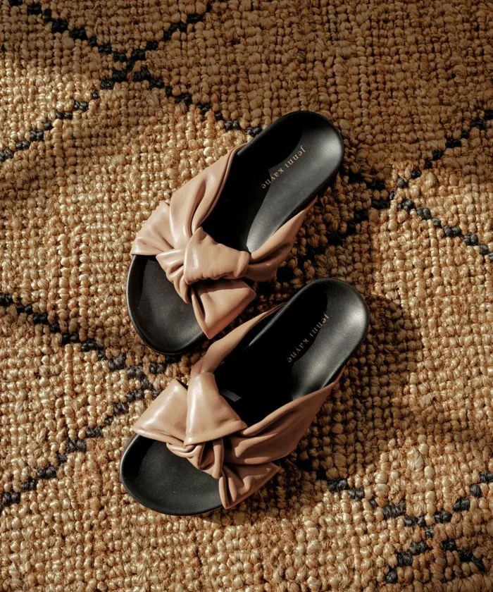 Sandals and Slides Women Jenni Kayne Leather Knot Sandal Taupe
