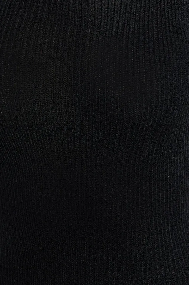 Sanya Midi Dress 8211 Bodycon Knitted Tie Back Dress In Black Women Showpo Knitwear