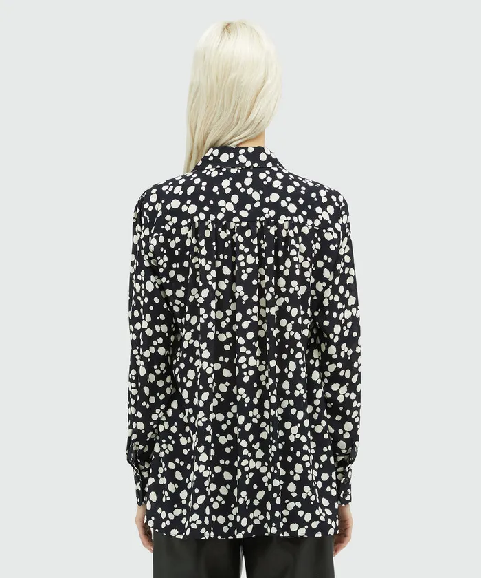 Satin Shirt With Polka Dot Print Women MSGM Tops And Shirts