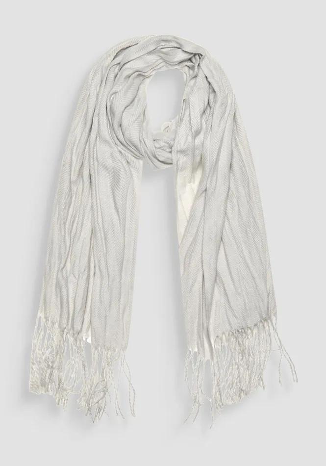 Scarves Men Antony Morato White Scarf With Jacquard Print Ice