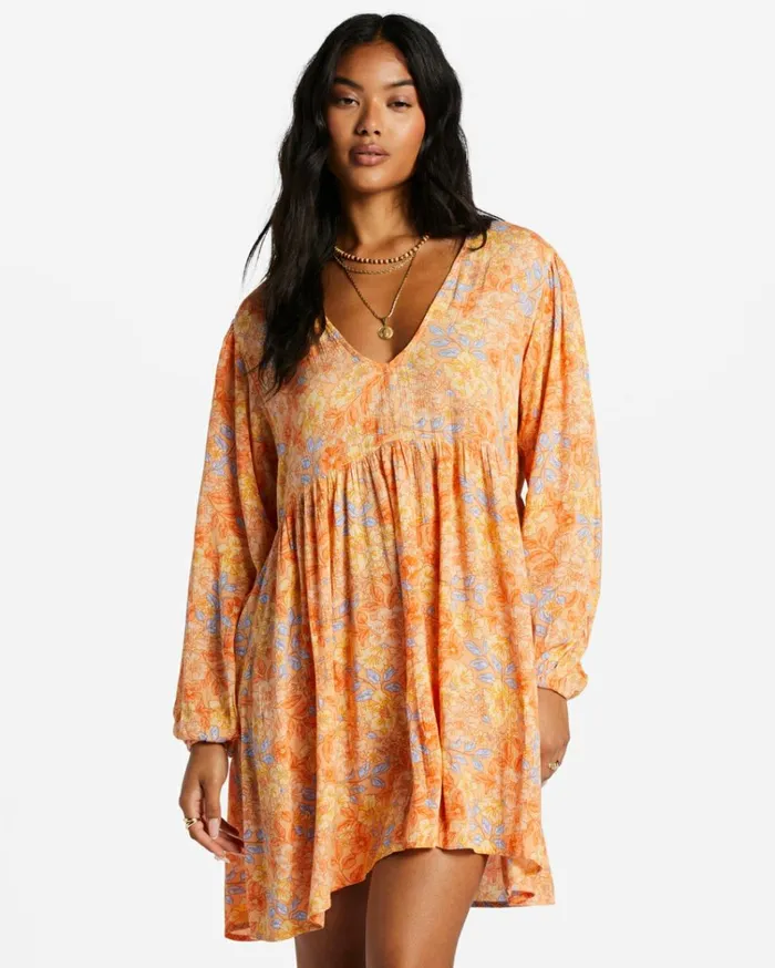 Secret Wish Babydoll Dress Light Melon Women Billabong Mini Dresses