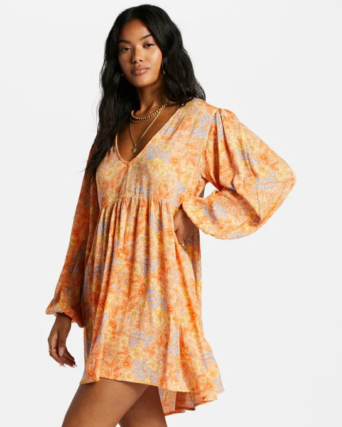 Secret Wish Babydoll Dress Light Melon Women Billabong Mini Dresses
