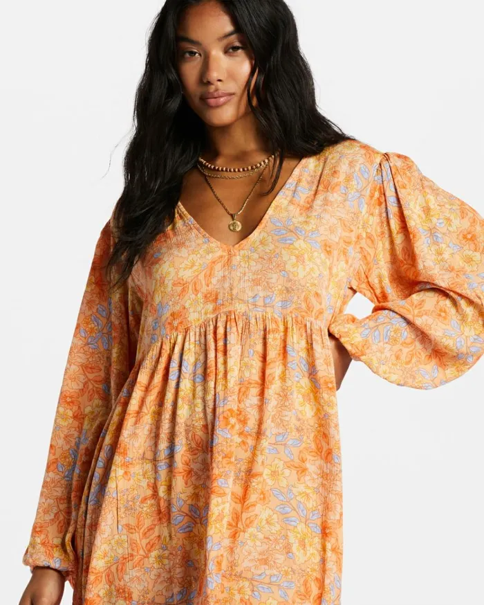 Secret Wish Babydoll Dress Light Melon Women Billabong Mini Dresses