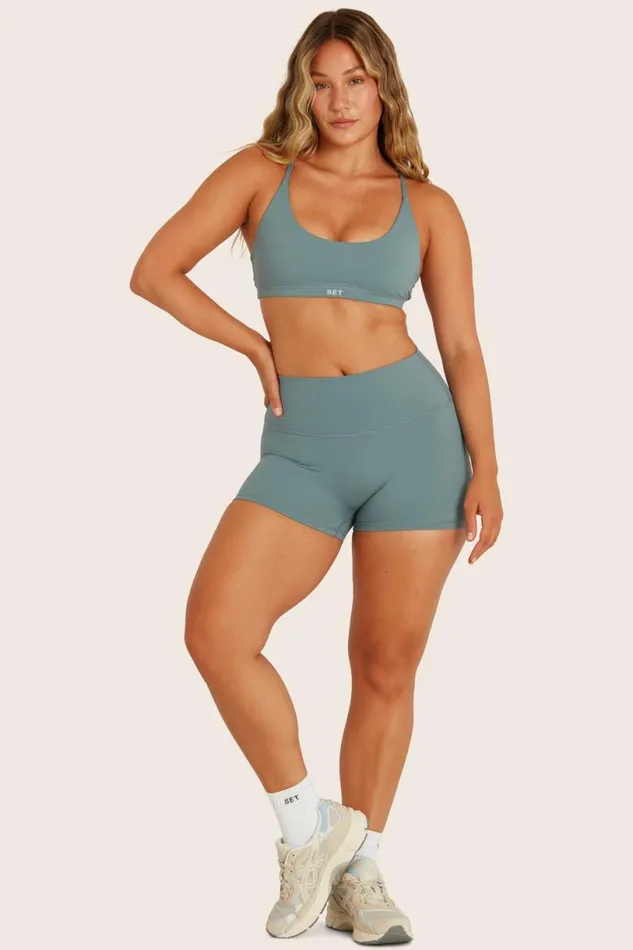SET ACTIVE Activewear AIRLUXE BREATHE MINI SHORTS 8211 BAY 8211 Women