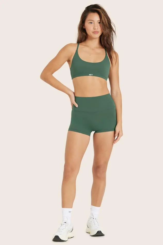 SET ACTIVE Activewear AIRLUXE BREATHE MINI SHORTS 8211 JUNIPER 8211 Women