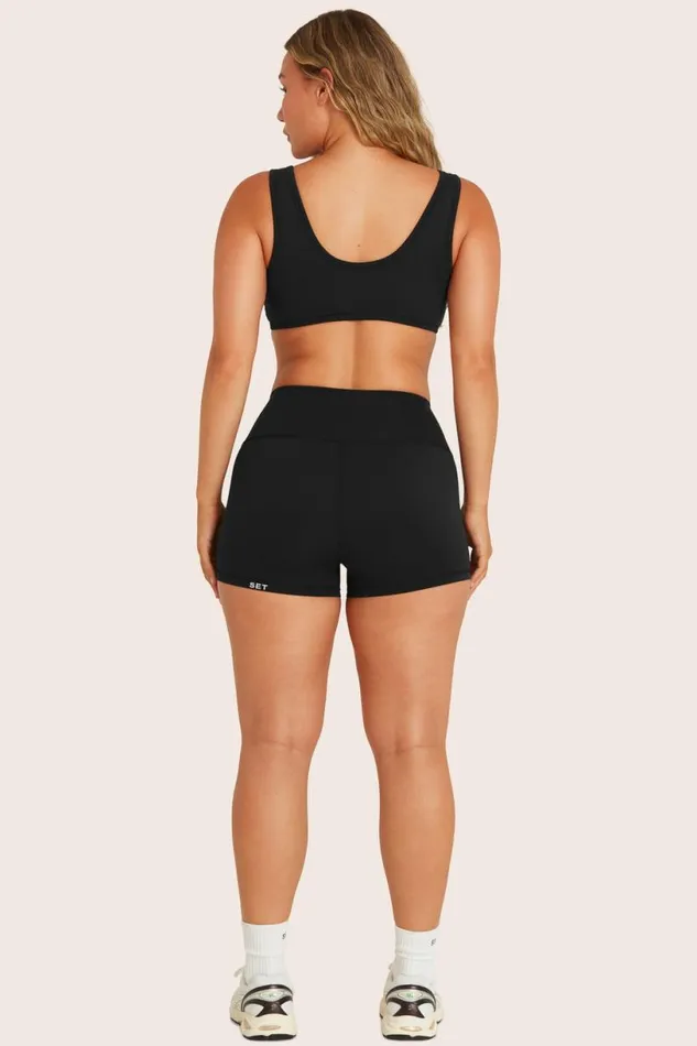 SET ACTIVE Activewear AIRLUXE BREATHE MINI SHORTS 8211 ONYX 8211 Women